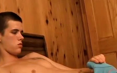 Solo twink's underwear fetish and cock stroking passion