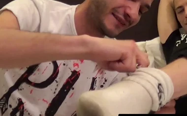 Hot studs Fabien Footeux and Massimo orally servicing each others feet