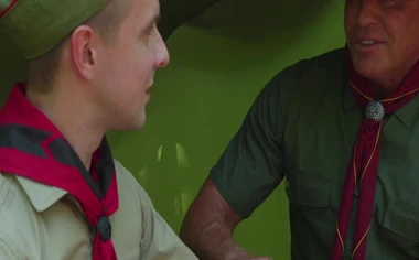 Tyler Saint is administering first aid to Serg Shepard when their eyes met and lips lock
