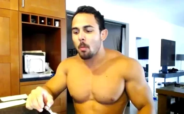 Latin Big Cock Stud Jerks Off