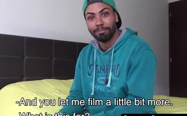 Straight Latino's raw, POV initiation into gay sex ends with a cum-filled mouth