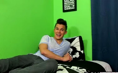 Andy Taylor jerks off and slides dildo in ass until jizzing