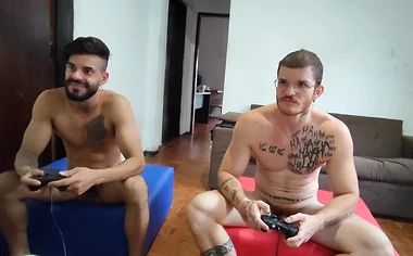 Carmona and Hisak playing video games for the money