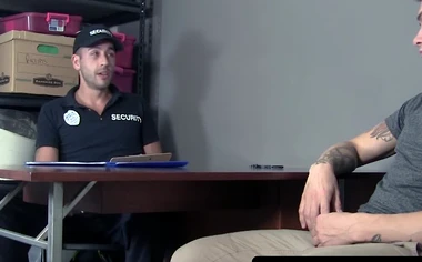 Inked stud Zak Bishop controls horny cop Jace and fucks him hard