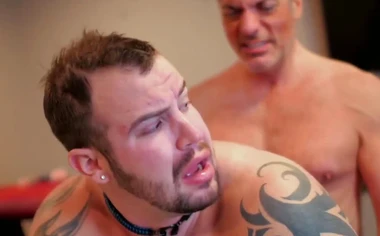 Peter Hughes blows chubby Chip Young before raw pounding him deeply