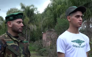 Tommy Ameal ass got drilled by Sergeant Daniel Trebol huge cock