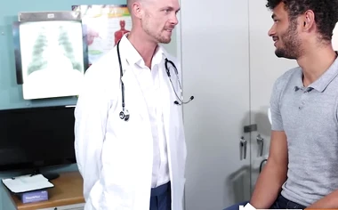 I let my doctor stepdad Jake Lawrence examine my penis but ends up sucking it