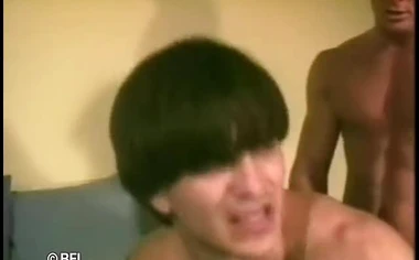 An older student saves a younger student from getting bullied and fuck him in the ass