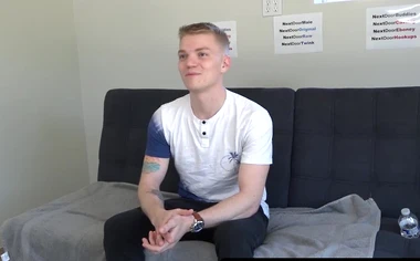 Young Kyle Brant touching himself and jerking off his thick dick